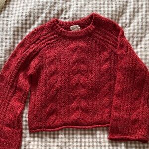 Universal Thread Red Cable Knit Sweater